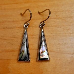 Abalone & silver earrings